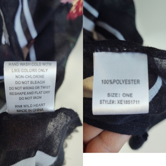 Woven Heart Kimono Swim Cover Up Floral One Size - Picture 8 of 12